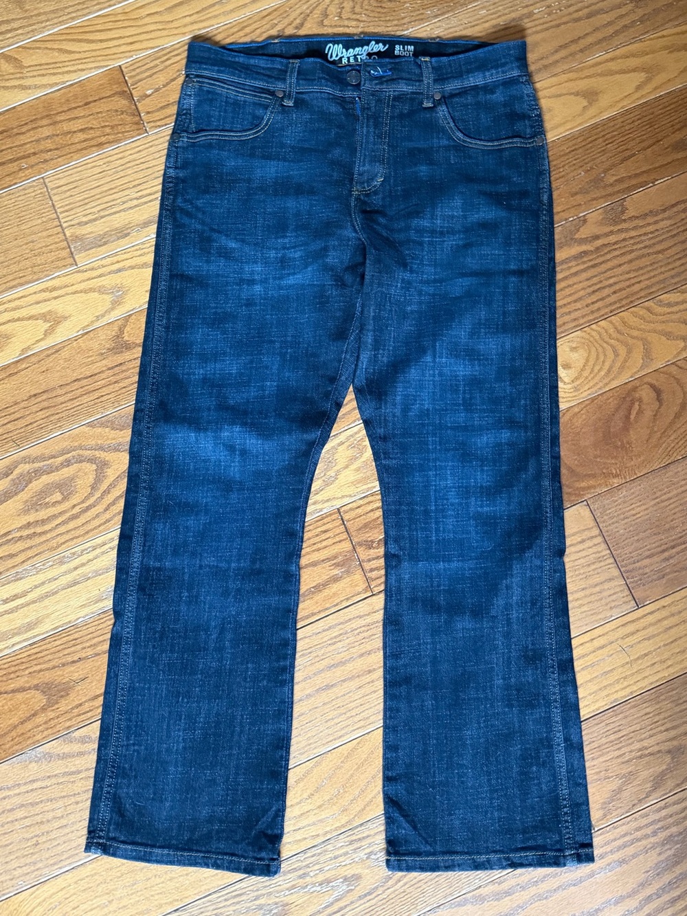 Wrangler Retro Slim Boot Cut Dark Blue Men’s Jeans 34x30